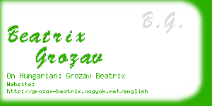 beatrix grozav business card